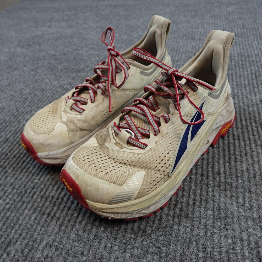 Altra Olympus 5 Shoes Womens Size 8 Beige Trail Running Vibram Cushioned